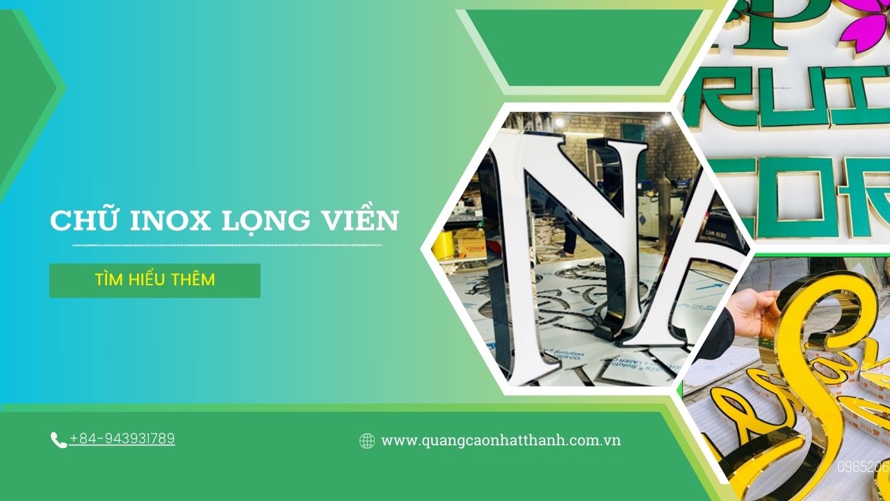 Chữ inox lọng viền - Quảng Cáo Nhật Thành