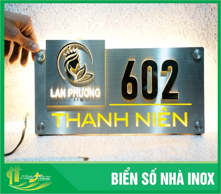 biển số nhà inox
