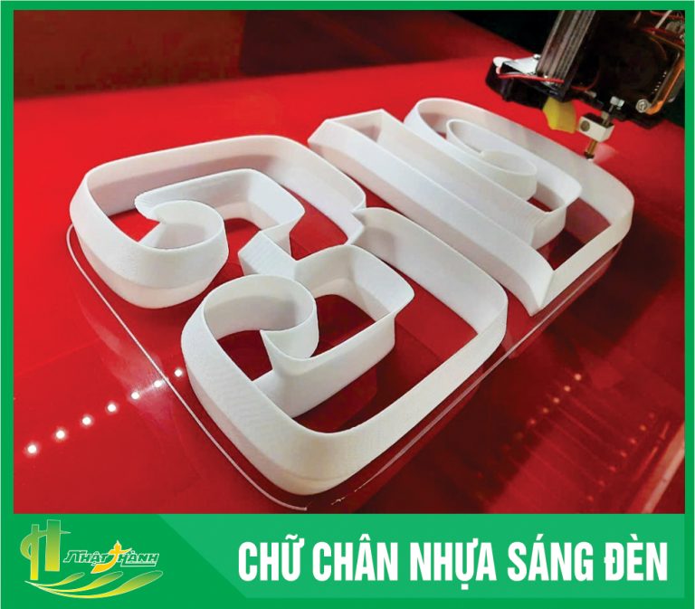 chữ chân nhựa sáng đèn