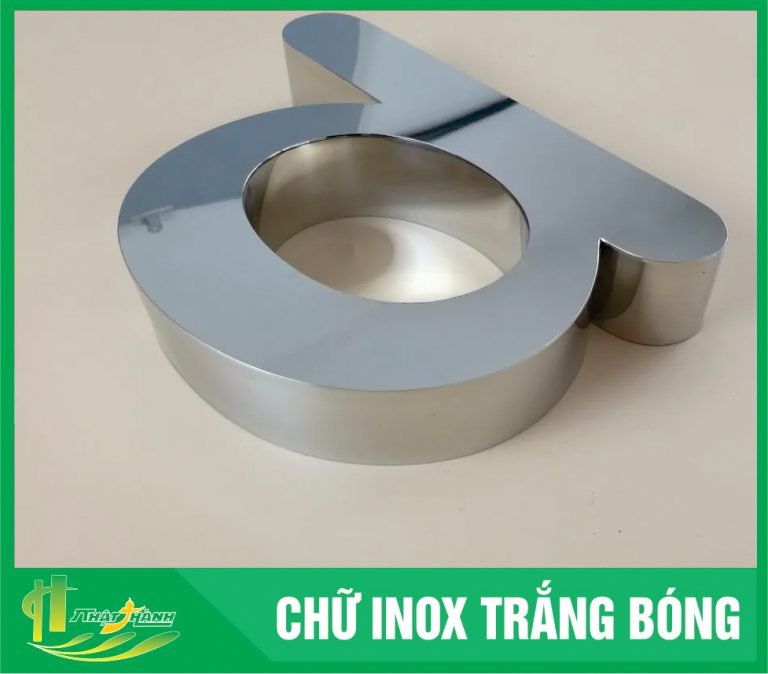 chữ inox trắng bóng