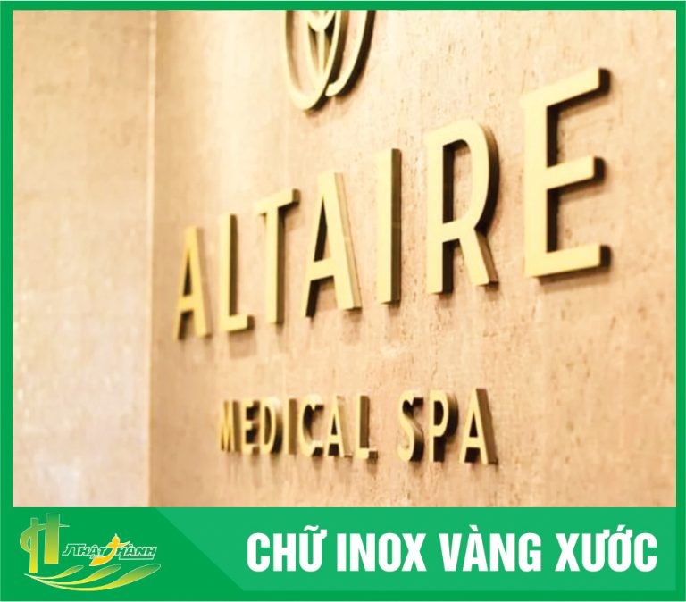 chữ inox vàng xước