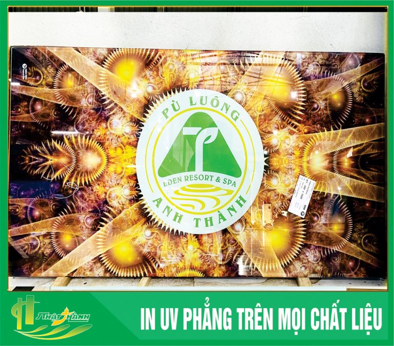 in uv phẳng trên mọi chất liệu làm biển resort