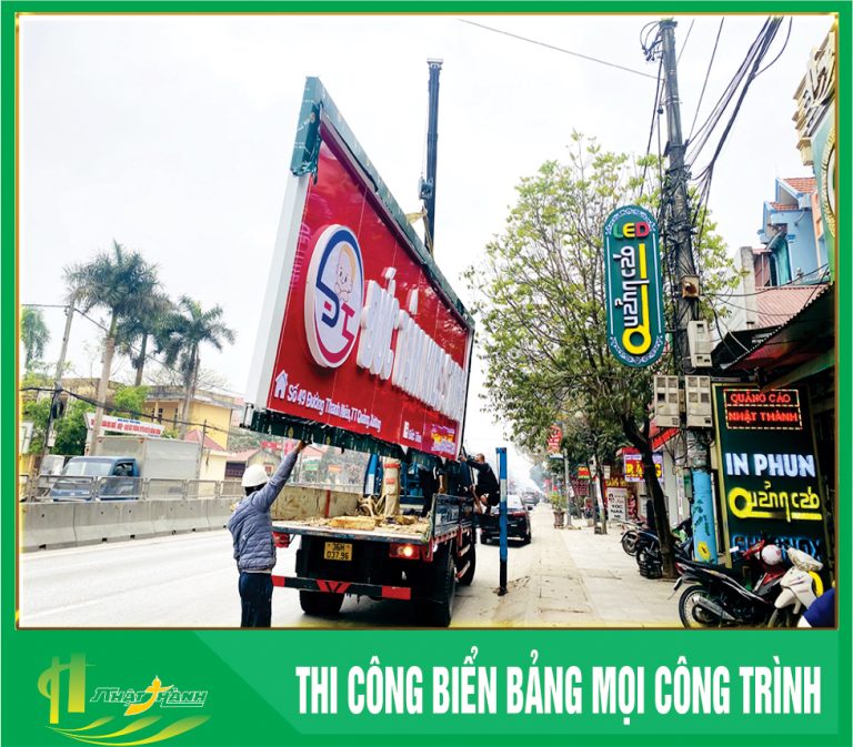 vận chuyển biển bảng quảng cáo đến công trình